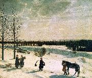 Nikifor Krylov Russian Winter France oil painting reproduction